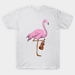 Flamingo Musician Guitar Music T-Shirt